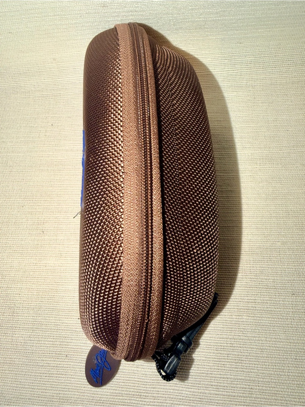Maui Jim Brown Sunglass Hard Case Zip Closure Pre Owned - Picture 6 of 9